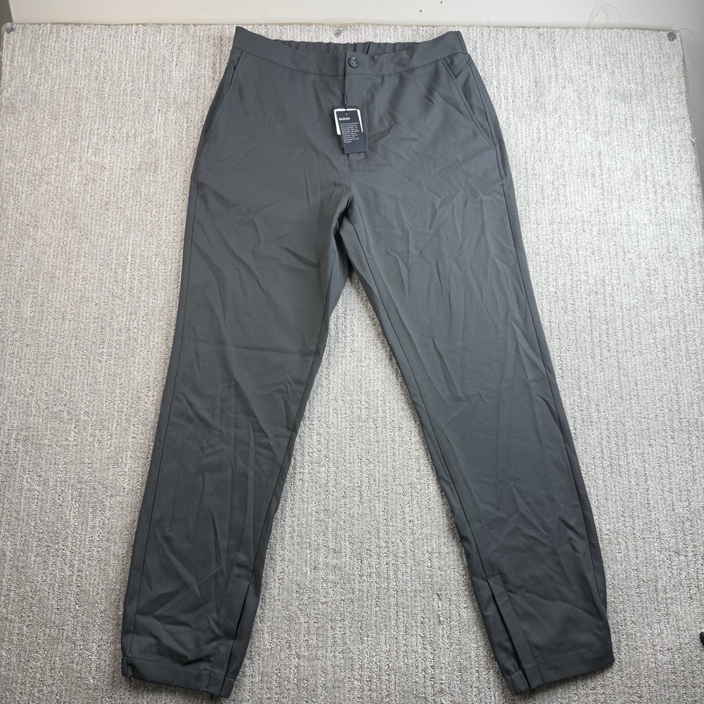 Mizzen Main Baron Pants Men's Large Gray Performance Stretch Trim Fit NWT